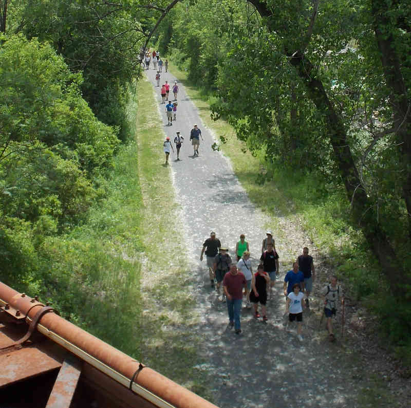 Picture of group hiking on the Auburn Trail